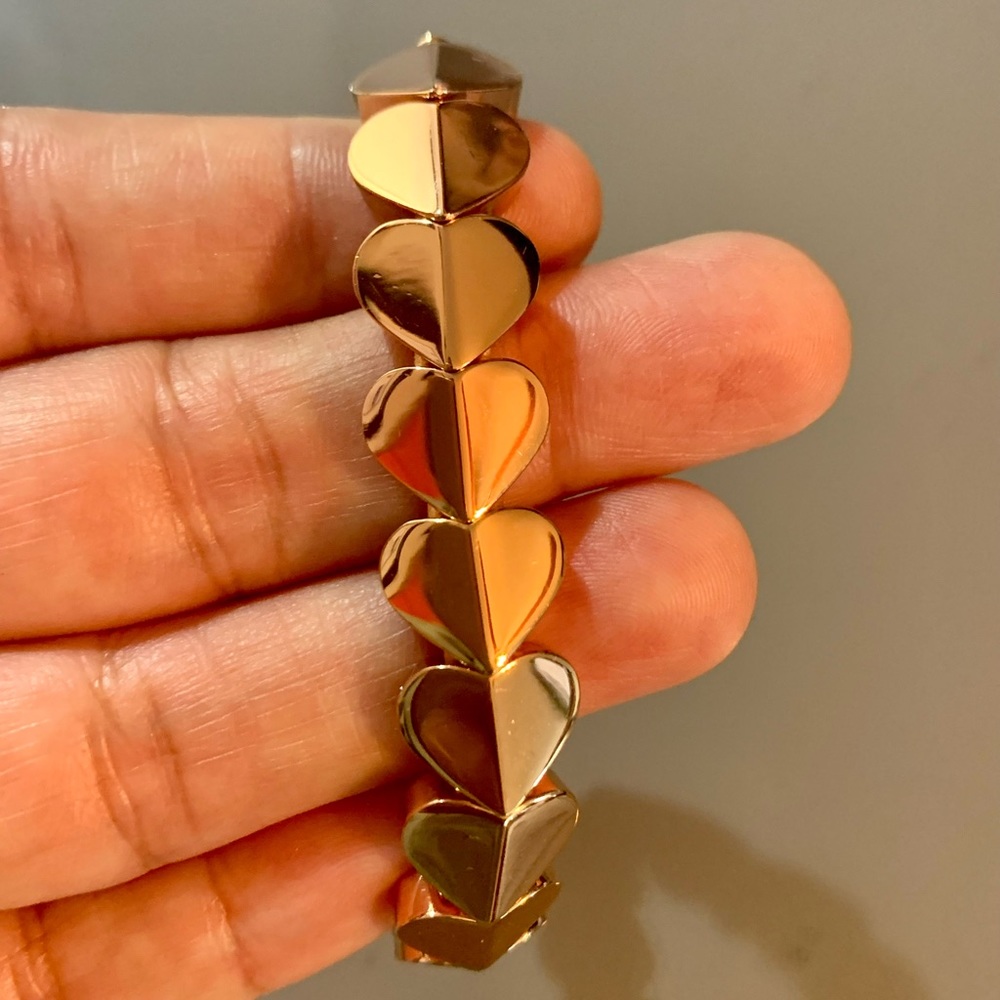 Kate Spade ♠️ Rose Gold Heart ❤️ Stretch Bracelet - Picture 4 of 6